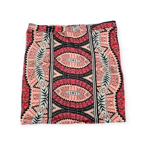 Patrons of Peace Anthropologie Tribal Print Mini Skirt sz M